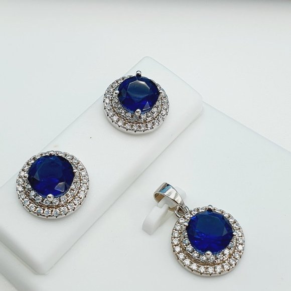 "925 Sterling Silver Cubic Zircon Jewelry Set, UU1P7A7037 - Picture 6 of 8